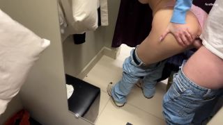 A Real Creampie In The Fitting Room Cum In My Tight Pussy While I Try On Jeans. Feralberryy 1080p-8