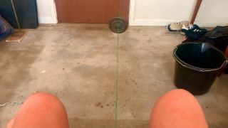 Sissy Virgin Loser in Ball Weights and Chastity Angel Scarlett Black.-3