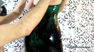 yoga pants fetish Lady Bellatrix - Latex Dress Worship - Teasing, gasmask on fetish porn-1