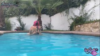 Wet Hot Pool Sex Under the Sun  Passion in the Mansion with Real Couple-2