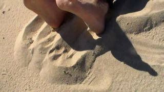 Julia Jordan FOOT PLAY in the SAND - European-0