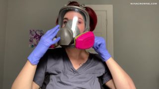 Nina Crowne - Nurse in Respirator Gives Handjob.-3