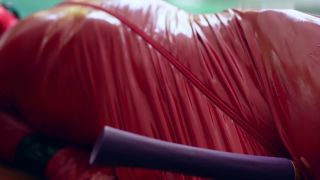 Sangini - Red Latex Doll Tape Bondage With Vibrator - BDSM-4