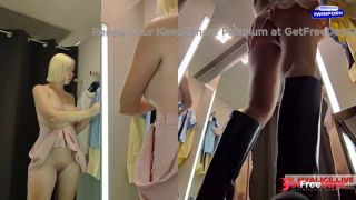 [GetFreeDays.com] Upskirt view on Blonde with big boobs tries on transparent clothes. Video from public locker room Sex Stream April 2023-8