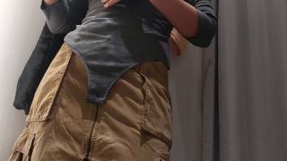 Big As The hot mom was taking off her clothes. Brunette milf pussy hair, big tits, big ass-4