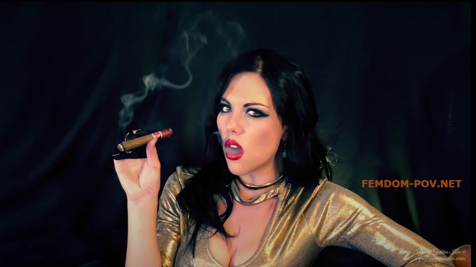 Young Goddess Kim - Celebratory Cigar Femdom!