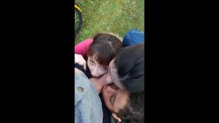 Amateur girls sucking cock in lawn - MILF-6