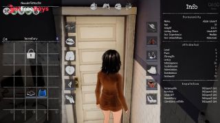 shy girl masturbates in the shower while no one sees. hentai game horror 3d-4