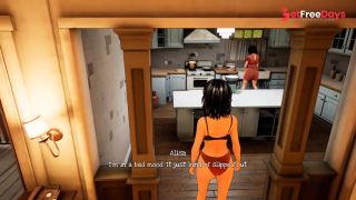 shy girl masturbates in the shower while no one sees. hentai game horror 3d-7