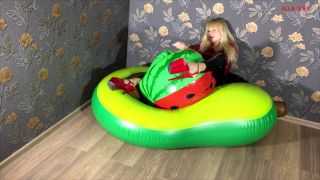 Alla Hotly Fucks Big Beach Ball Watermelon Riding And Blows It Off At The End.-9