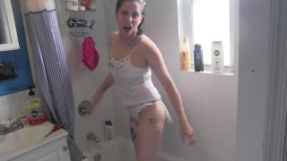 Ripping and Tearing My Wet Clothes Pantyhose!-4