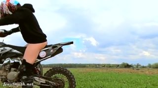 online video 32 Jeny Smith – A Naked Girl on a Dirt Bike on fetish porn amateur brunette-1