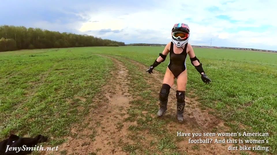 online video 32 Jeny Smith – A Naked Girl on a Dirt Bike on fetish porn amateur brunette