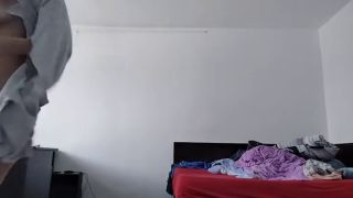 PinkyMadame - Sexy wife does yoga naked. Hairy brunette pussy, big tits, big ass.-7
