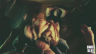 Feet porn   Father Jupiter Domina - Bondage dirty soles footjob from goth girl - Footjob -7