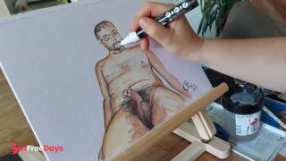 [GetFreeDays.com] Drawing a naked guy Sex Stream February 2023-9