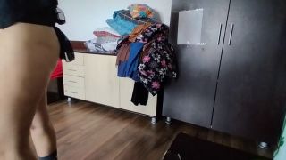 Caught Masturbating Sexy wife, hairy pussy, big ass, vacuum cleaner in empty house.-5
