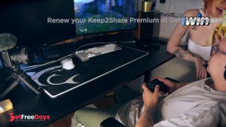 Sucking my stepbrothers dick while he plays a video game-1
