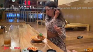 [GetFreeDays.com] I cum on a girls face in Public Sushi Bar and she eats rolls with Cum on her face - Cumwalk Sex Film March 2023-1