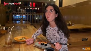 [GetFreeDays.com] I cum on a girls face in Public Sushi Bar and she eats rolls with Cum on her face - Cumwalk Sex Film March 2023-7