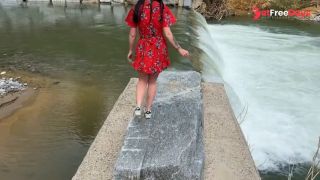 Car Ride to the River Ends with Wet Pleasure POV Roadside Fun-3