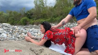 Car Ride to the River Ends with Wet Pleasure POV Roadside Fun-9