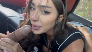 Teddy Tarantino - Hottest girl ever fucks her sugar daddy in back of Bentley - SISI ROSE 1080P - Car blowjob-2