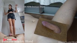 [GetFreeDays.com] Queen Lytta Blond - SEXY Real Barefoot CBT EP 1 with 2 angles - First Scarlett CBT Ever Sex Film January 2023-1