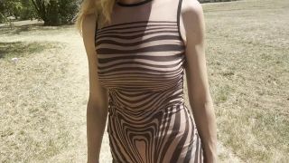Mr and Mrs Jones - Sexy Milf wearing sheer dress, no bra, pierced nipples in a beach bar, taking panties of in public-7