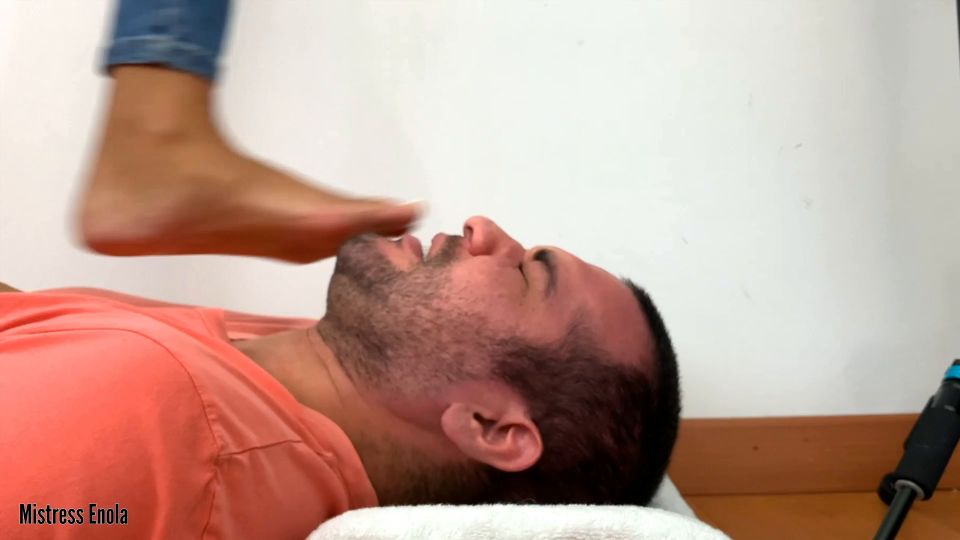 Mistress Enola - Nose And Face Flattening - Hard Trampling Slave Face - Foot Fetish