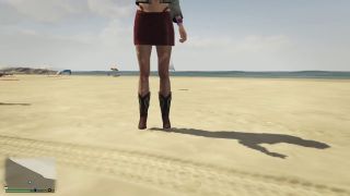 GTAHub - GTA 5: Tracey De Santa Strips for Hooker on Beach Erotic Seductive Striptease Show-2
