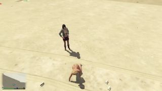 GTAHub - GTA 5: Tracey De Santa Strips for Hooker on Beach Erotic Seductive Striptease Show-7