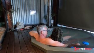 Sexcation Part 6 - Ebony Milf gets her ass eaten and pussy fingered in a hot tub-0
