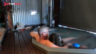 Sexcation Part 6 - Ebony Milf gets her ass eaten and pussy fingered in a hot tub-5