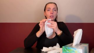 Sneeze Goddess - Breaking News Anchor and Blows Nose - Sneezegoddess-6
