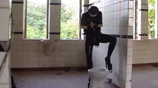 xxx video clip 40 2004-08-08 bizarre bad nun on femdom porn latex femdom handjob-8