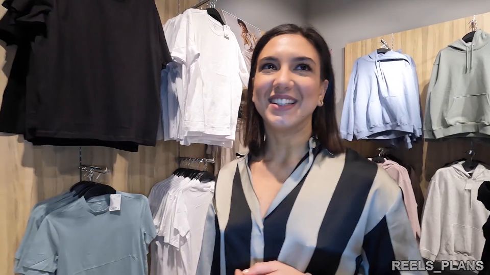 A Pretty French Girl Gets Anal Fucked In A Fitting Room By Two Of Her B