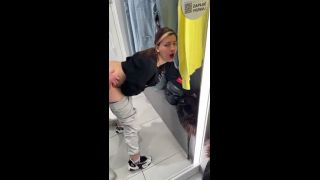 Small Tits Spontanous Couple SEX in the clothes store shopping center-7
