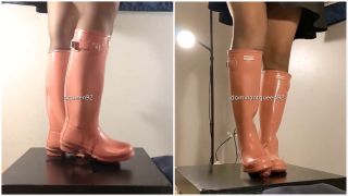 7104 Amateur Rough Bootjob in Pink Hunter Boots 2-4