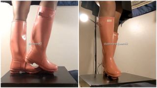 7104 Amateur Rough Bootjob in Pink Hunter Boots 2-6