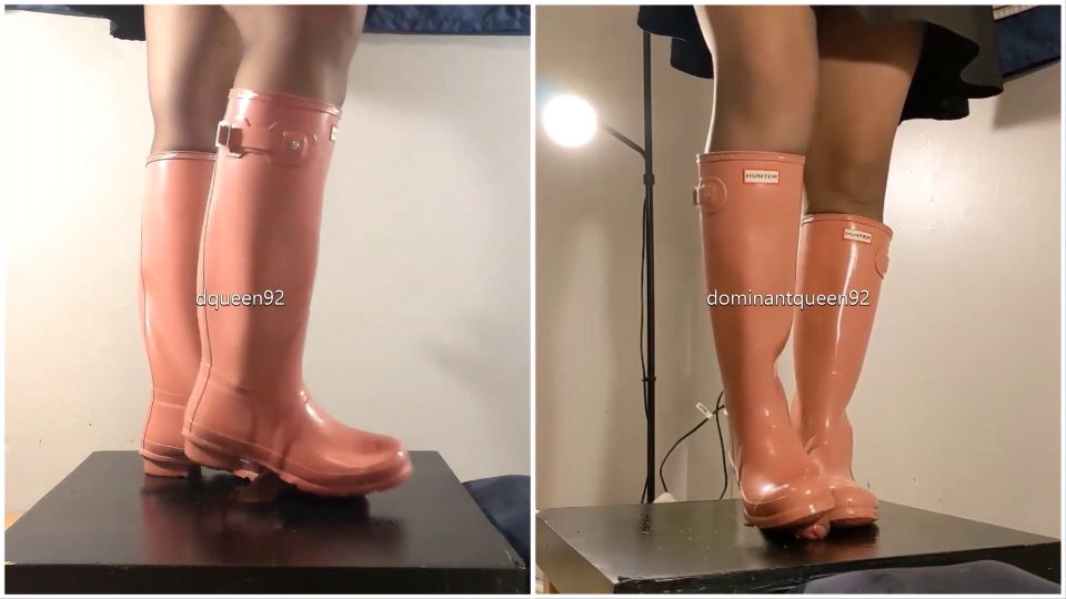 7104 Amateur Rough Bootjob in Pink Hunter Boots 2