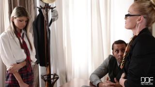 Gina Gerson, Kathia Nobili - Two Teachers Hard Fuck Young Student HD - Orgy sex-1