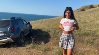 Katty West - Minipack 2 Beauty with a nice ass climbs the mountains to masturbate-8