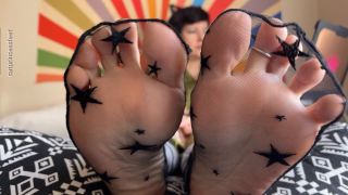 adult xxx video 24 Catprincessfeet – Happy Milf Singing Dancing Nylon Sock And Soles Foot Tease Long French Tip Toenails | fetish | masturbation porn femdom orgasm denial-4