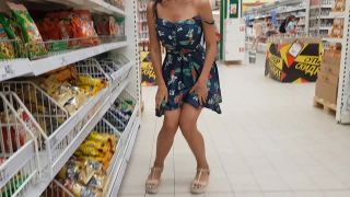 porn video 48 SweetButtocks - Under a Skirt without Panties in a Supermarket and next to Strangers - beauty - public -8