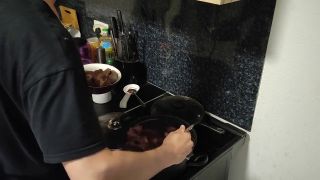 Home cooking - Грибной суп с салатом и говядиной-6