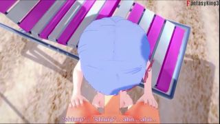 Ahegao Rem blowjob on the beach  Re Zero  Full and POV on patreon Fantasyking3-8