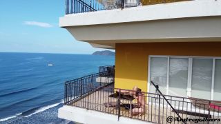 Indoor Paradise: Hot Penthouse Balcony Action in Jaco Beach-7