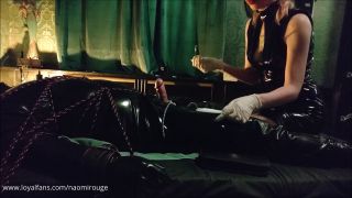   Ballbusting LoyalFans: Lady Naomi Rouge - Rubber Cbt Sounding Treatment   Ballbusting-3