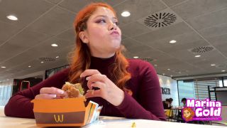 online porn clip 16 Marina Gold – Cum Drenched Teen Eats A Burger Bukkake - onlyfans - femdom porn hd porno bukkake-7
